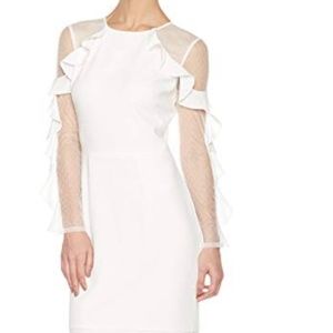 Crepe Maxi Dress Women's Size 14-White/Ivory NWT